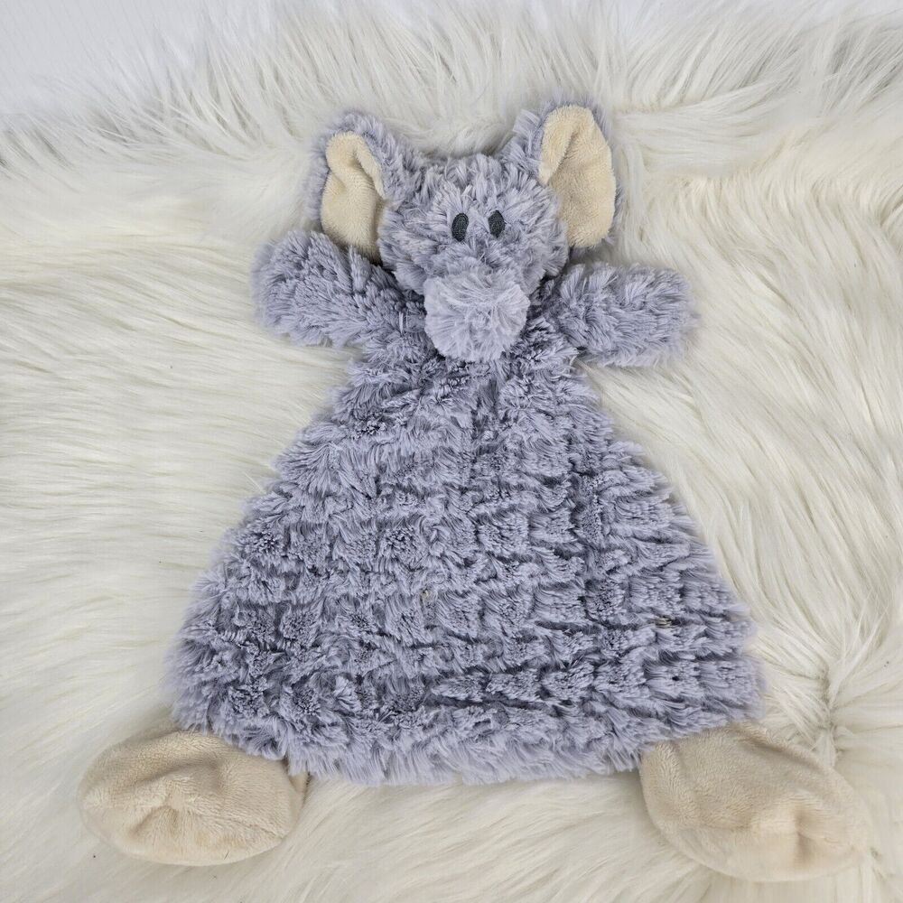 Demdaco Nat & Jules Ellery Elephant Lovey Security Blanket Rattle 14"